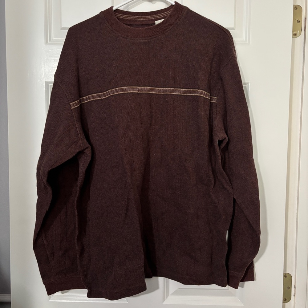 Arrow Brown Crewneck Sweater Soft Cotton Classic